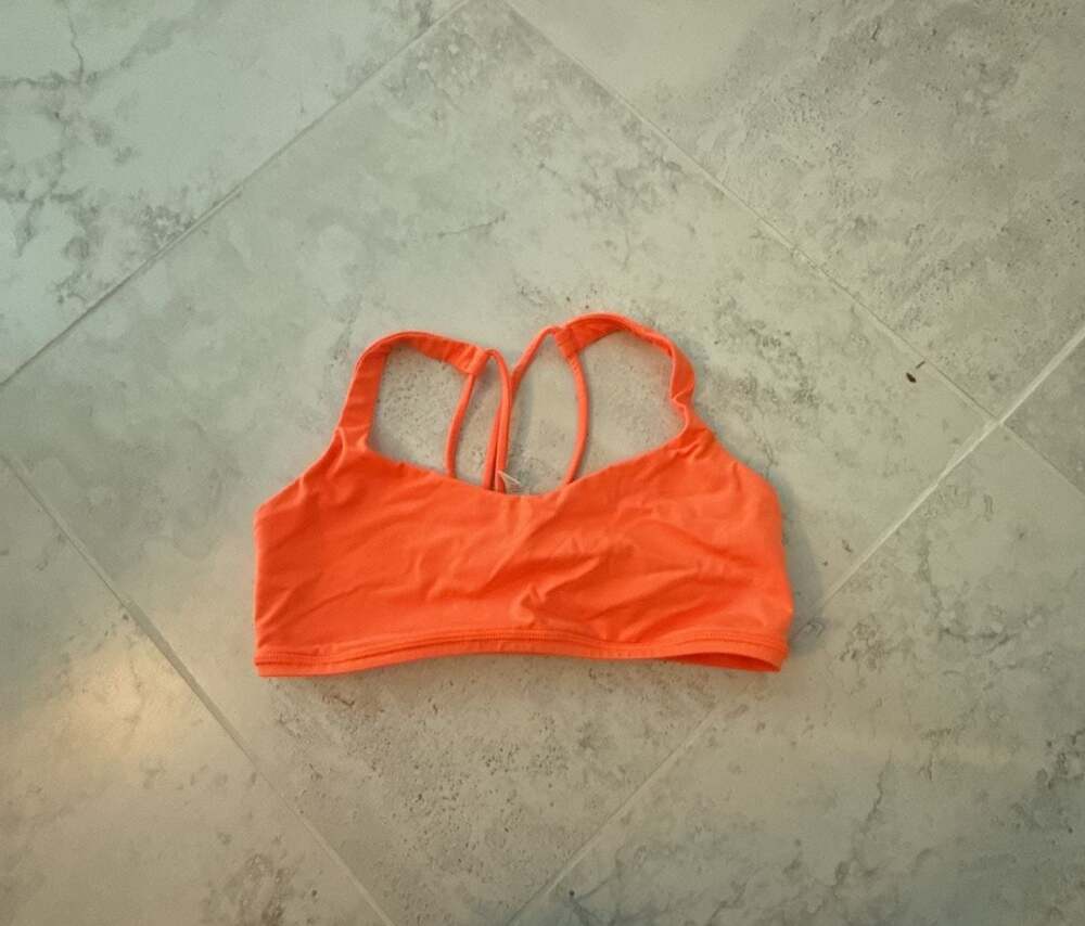 Lululemon Strappy Sports Bra Neon Orange Size 8
